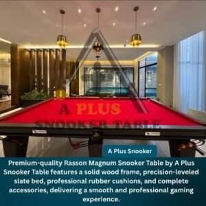 Rasson Magnum Snooker Table, 5×10 Snooker Table, Premium Snooker Table, Solid Wood Snooker Table, Slate Bed Snooker Table, Professional Snooker Table, Snooker Table with Accessories, Snooker Ball Set, Snooker Cues, Leather Pockets, Rubber Cushions, Tournament Snooker Table, Club Snooker Table, Home Snooker Table, High-Quality Snooker Table