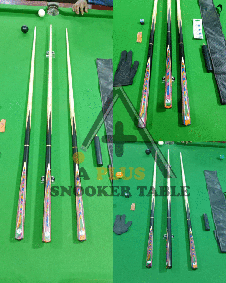 Hand-Made Snooker Cue, 3-Piece Personal Cue, A Plus Snooker Table Cue, Original Tip Cue, Original Chalk, Multi-Color Hand Grip, Detachable Cue, Portable Snooker Cue, Professional Snooker Cue, Tournament Snooker Cue, Home Snooker Cue, Durable Snooker Cue, Stylish Snooker Cue, Precision Cue, Comfortable Grip Cue, High-Quality Snooker Cue