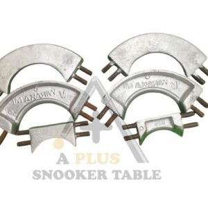 Original silver pin corner, snooker table pin corner, silver pocket pins, snooker table accessories, 6-piece pin corner set, 4 corner + 2 center pin, heavy-duty snooker hardware, snooker pocket fitting, durable silver pin corners, replacement snooker table parts