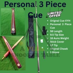 XYH cue, handmade snooker cue, 3 piece cue, personal cue, professional cue stick, imported snooker cue, stylish cue, high quality cue, durable cue, billiard cue, elegant cue design