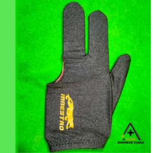 High Quality Snooker Hand Glove – 3 Finger Professional Billiard Glove for Smooth Cue Control, available at A Plus Snooker Table Pakistan.