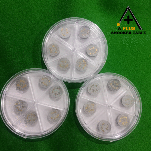 Best snooker cue tips in Pakistan – Meilin Pro, LP Pro, Blue Diamond, Kamui – available at A Plus Snooker Table