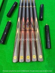 Professional snooker cue stick made in Pakistan by A Plus Snooker Table, high-quality 3-piece cue for beginners and professionals with smooth finish and perfect balance.