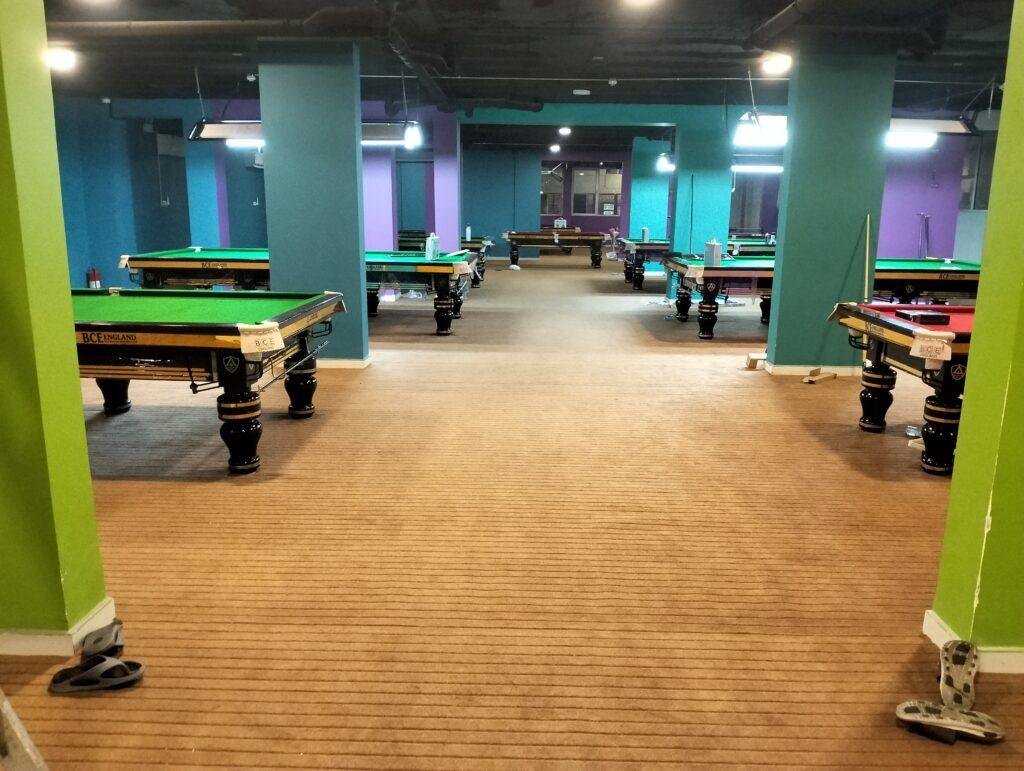 BCE England style snooker table supplied by A Plus to Pot Black Club Al Khobar Saudi Arabia